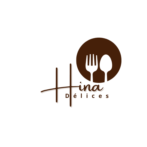 brown and white simple modern professional catering logo